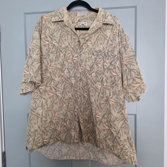 Vintage 1980s Pierre Cardin Mens Shirt XXL Retro Abstract Button Up